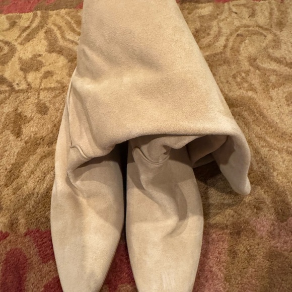 Doen Riveria Suede Pointed Toe Riding Boots Sz 41 butter yellow